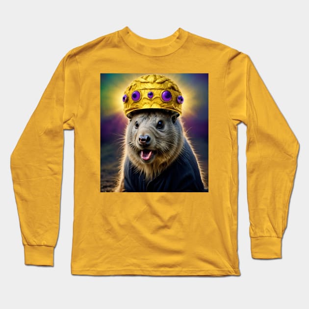 groundhog king find shadow Long Sleeve T-Shirt by Catbrat